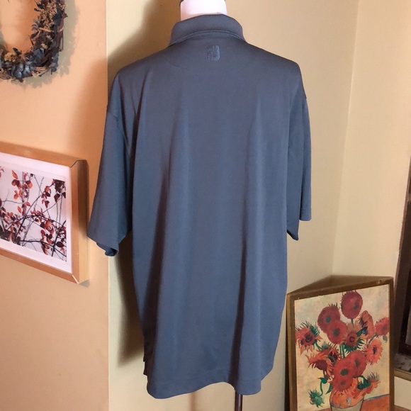 FOOTJOY Size Large Polo Golf PGA Logo Titleist Logo Dark Gray Casual $79 NEW - Picture 5 of 16